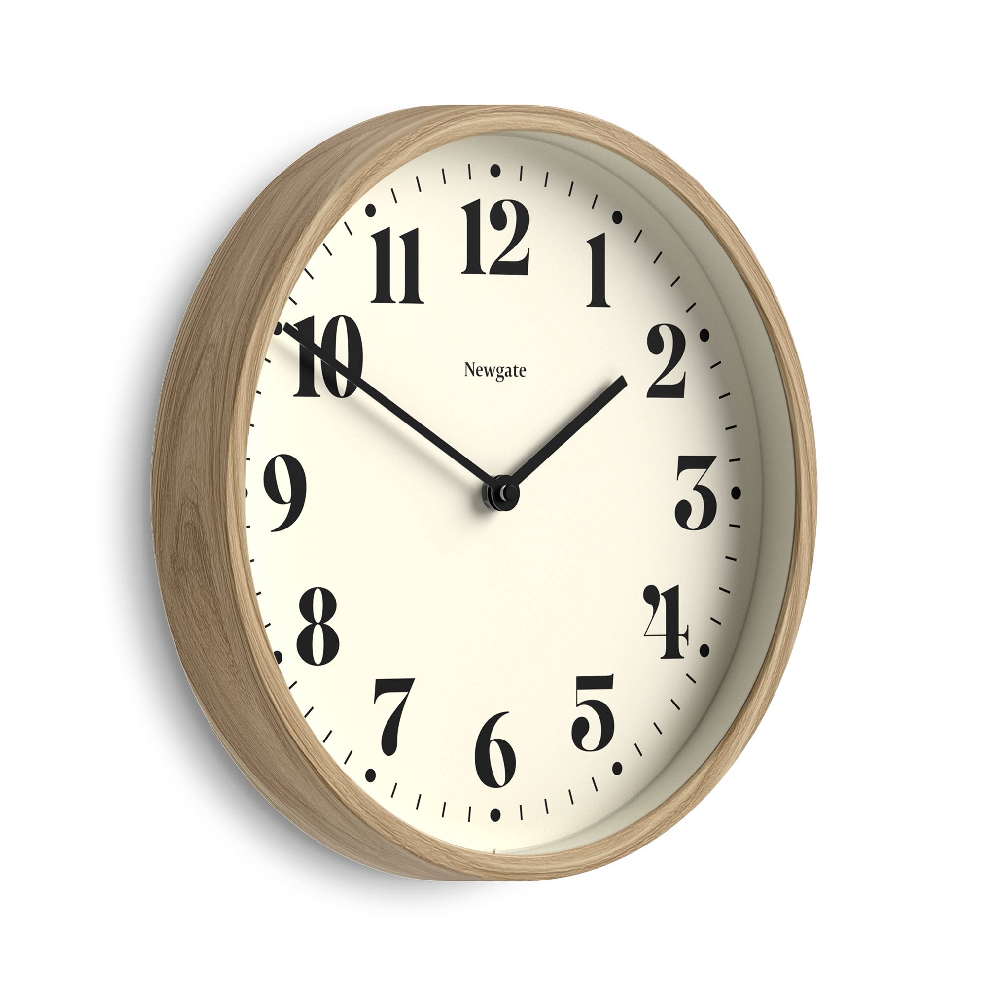 Newgate Number Four wall clock in medium faux wood – Newgate World