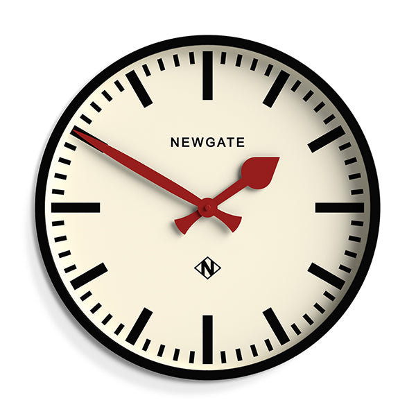 Newgate Universal railway wall clock in black Newgate World