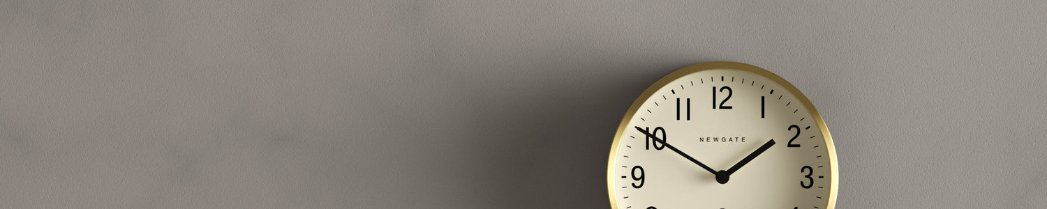 Wall Clocks - Colour - Gold/Brass