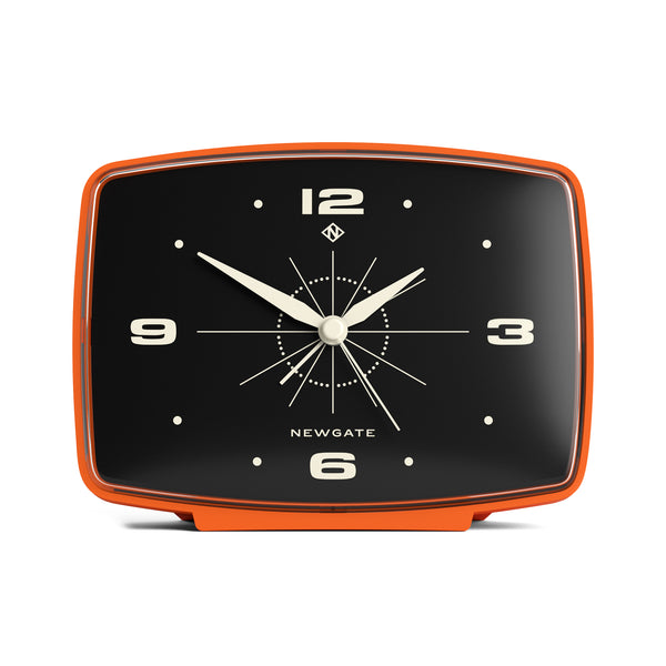 Newgate Brooklyn alarm clock in pumpkin orange