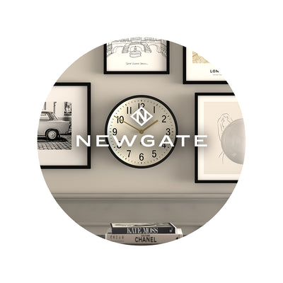 Newgate Luggage Galvanised Wall Clock - Black – Modern Quests