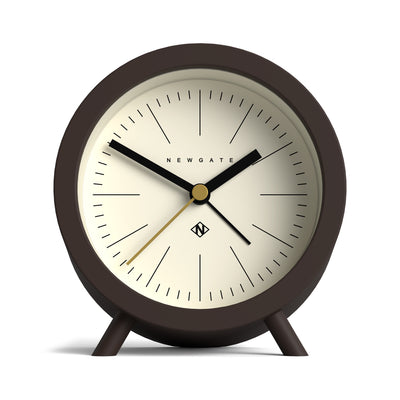 Newgate Fred alarm clock in brown and cream