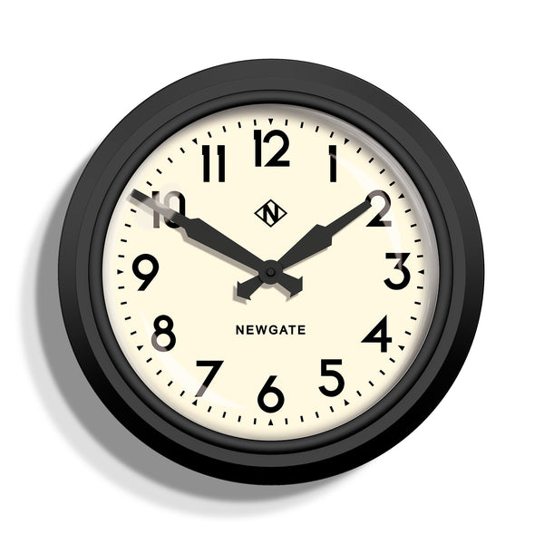 Newgate Electric wall clock in black