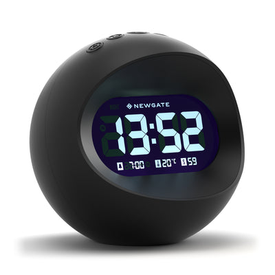 Newgate Centre of the Earth LCD alarm in black