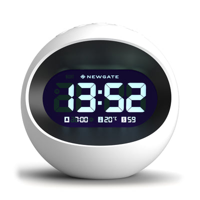 Newgate Centre of the Earth LCD alarm in white