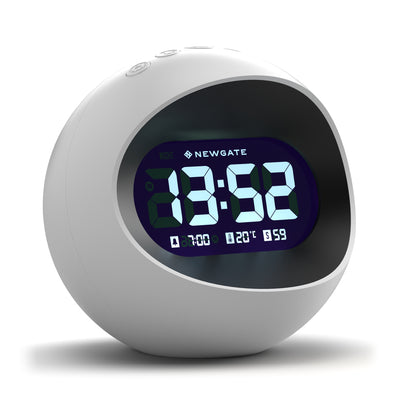 Newgate Centre of the Earth LCD alarm in white