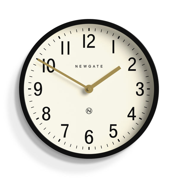 Newgate Master Edwards wall clock in black