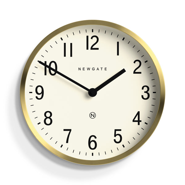 Newgate Master Edwards wall clock in brass