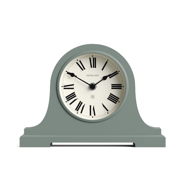 Newgate Broadway mantel clock in asparagus green