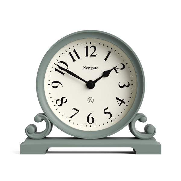 Newgate Divisadero mantel clock in asparagus green