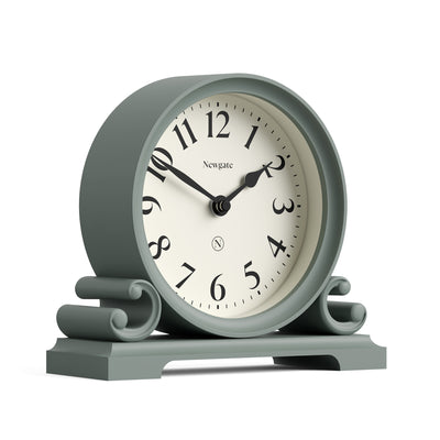 Newgate Divisadero mantel clock in asparagus green