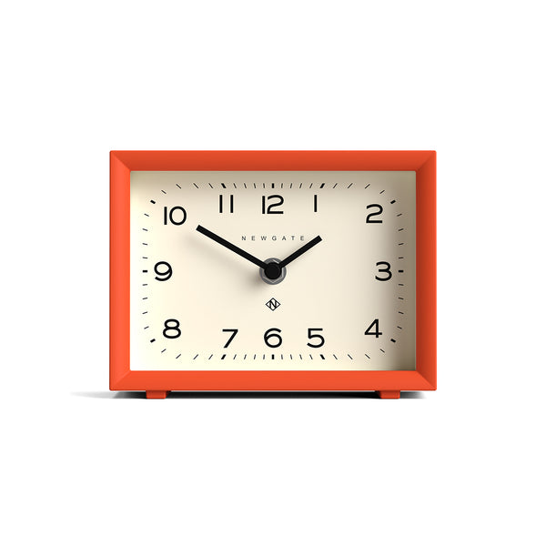 Newgate Henry mantel clock in pumpkin orange