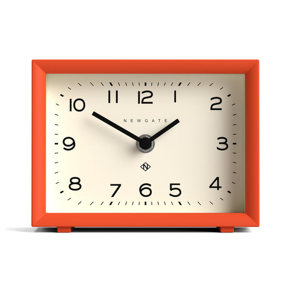 Newgate Henry mantel clock in pumpkin orange