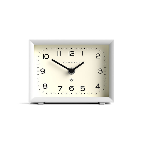 Newgate Henry mantel clock in white