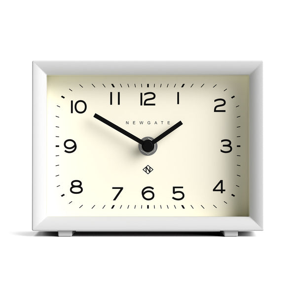 Newgate Henry mantel clock in white