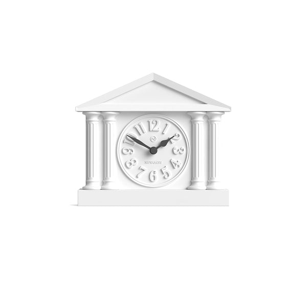 Newgate Herculaneum mantel clock in white