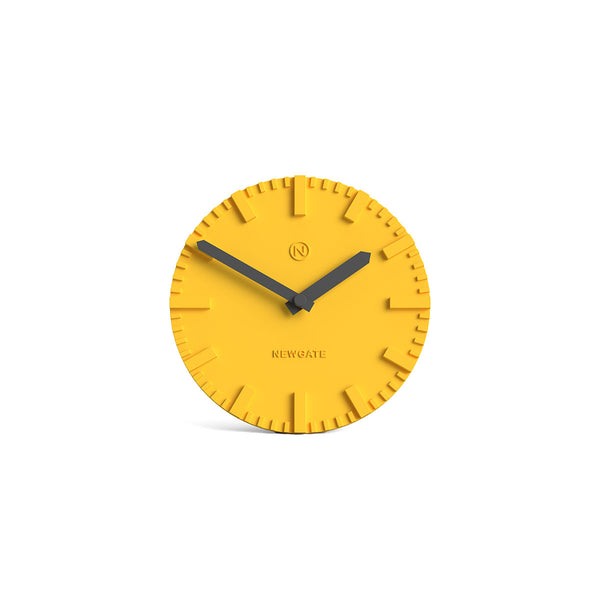 Newgate Kiosk mantel clock yellow