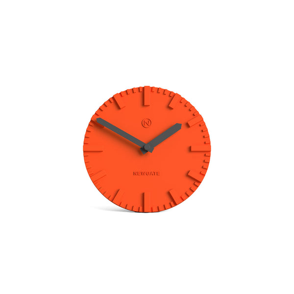 Newgate Kiosk mantel clock in orange