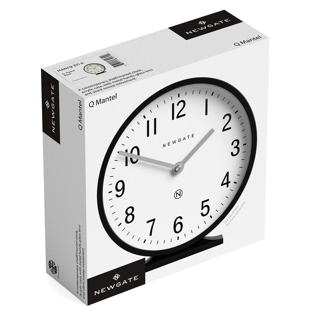 Newgate Q Mantel clock in black – Newgate World