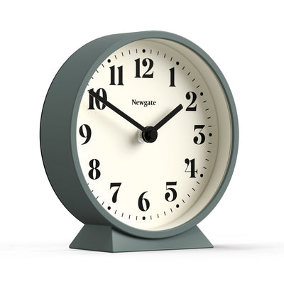 Newgate Theatre mantel clock in asparagus green