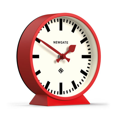 Newgate M Mantel Railway clock in red