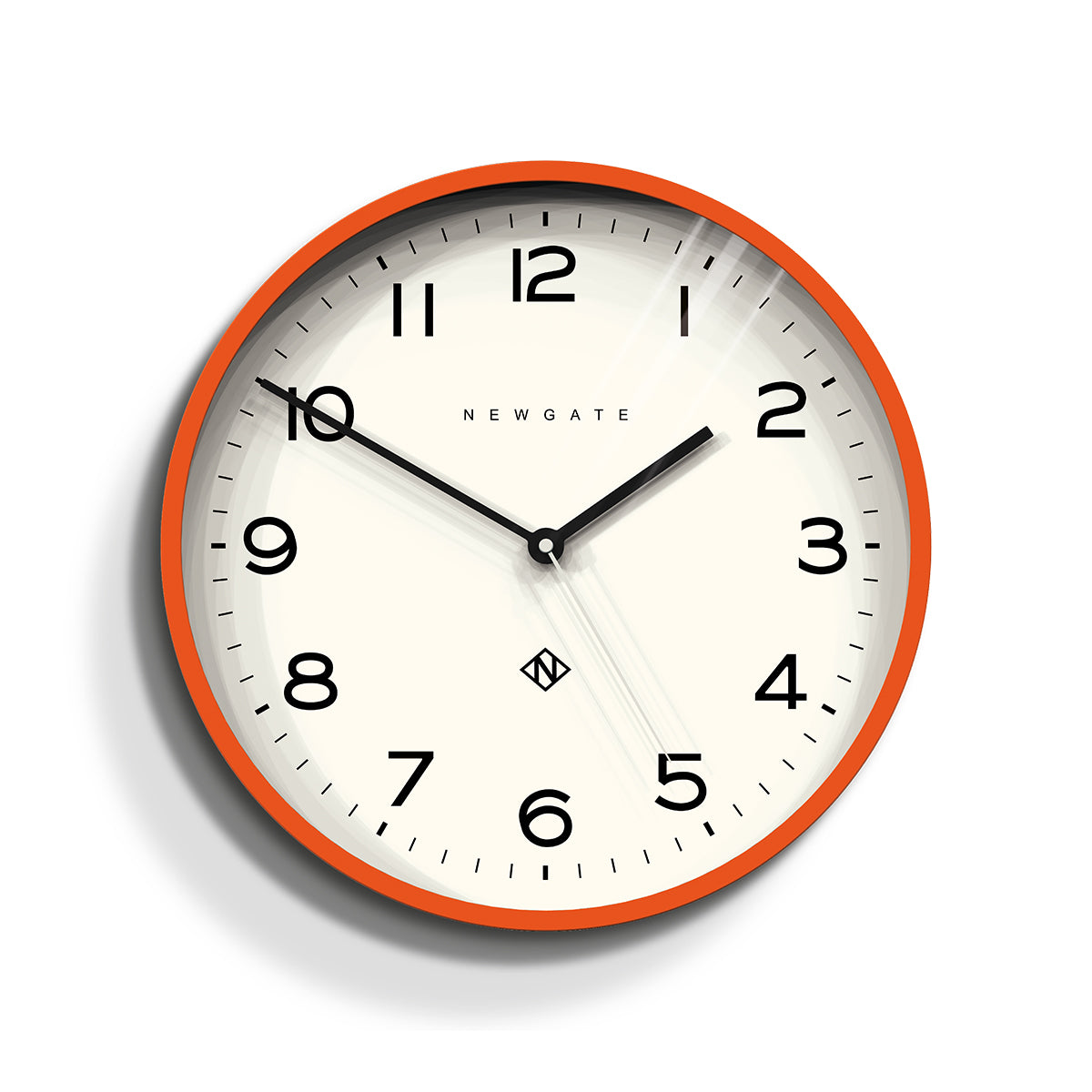 Modern Orange Kitchen Wall Clock | Bright Colour – Newgate World