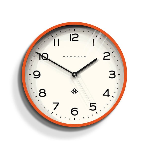 Newgate Echo Number Three clock in orange