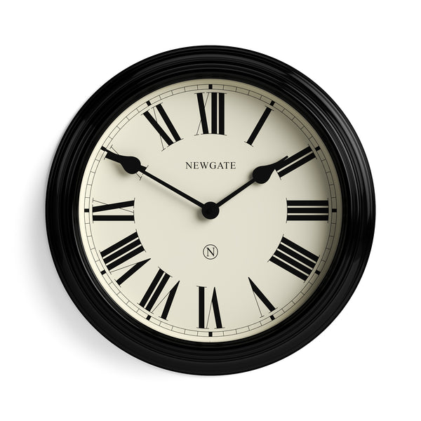 Newgate Notting Hill wall clock in gloss black