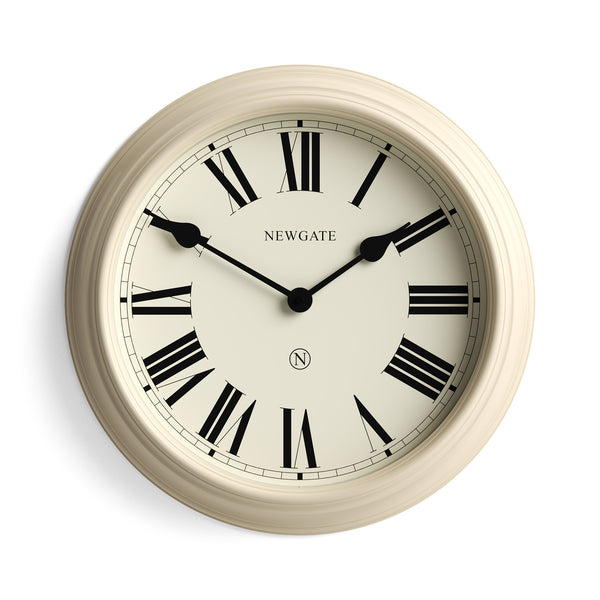 Newgate Notting Hill wall clock in gloss cream