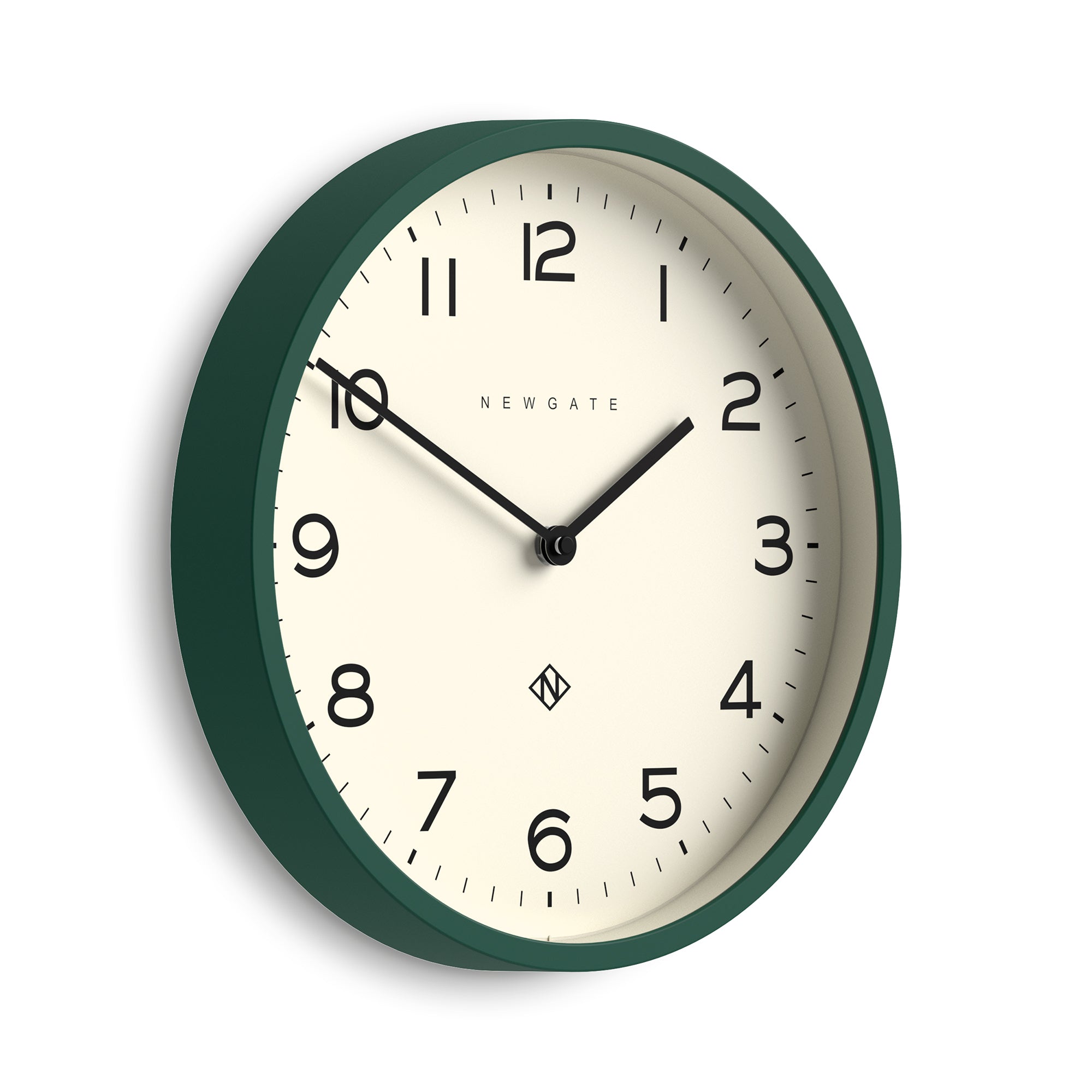 Newgate Echo Number Four wall clock in eden green – Newgate