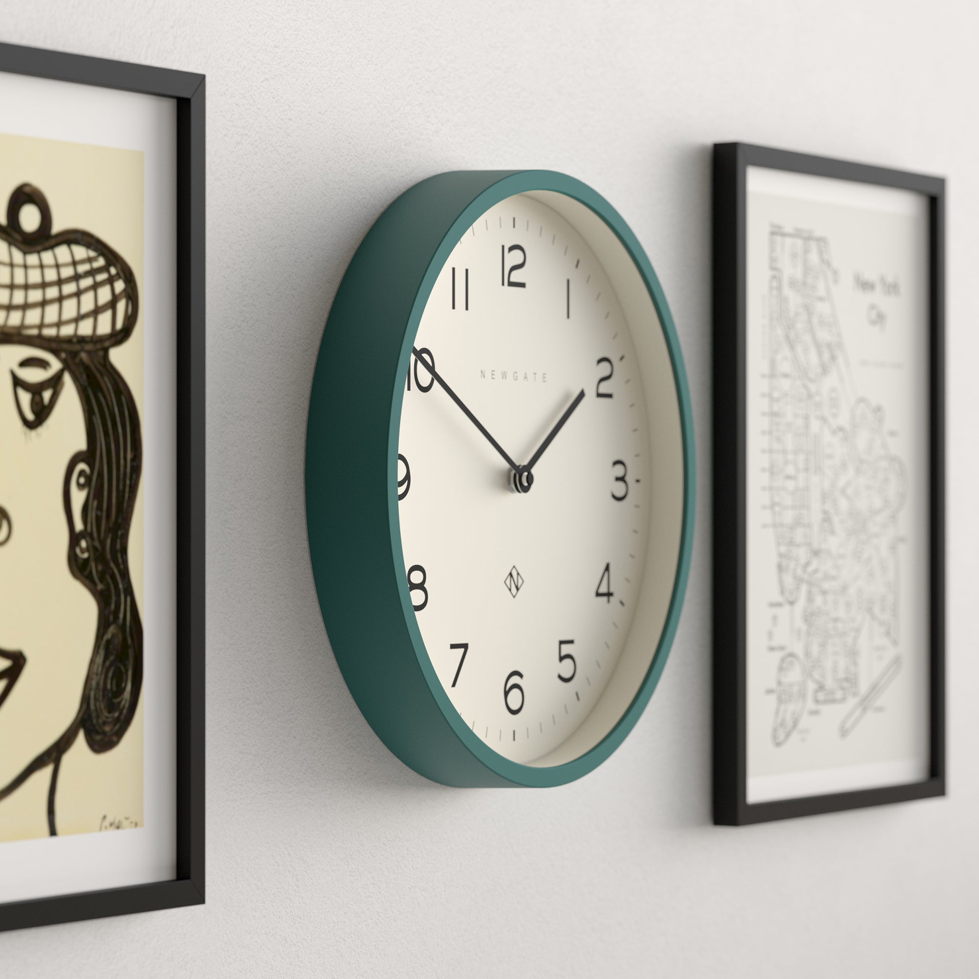 NEWGATE | Number Four Wall Clock − Stone Grey — ANTRY USE