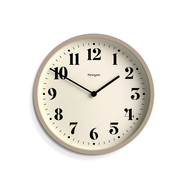 Newgate Number Four wall clock in stone grey