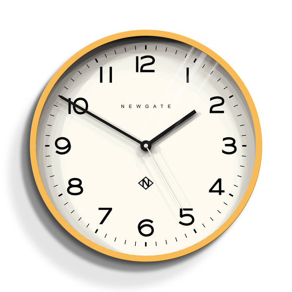 Newgate Echo Number Three wall clock in yellow