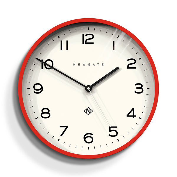 Newgate Echo Number Three wall clock in red