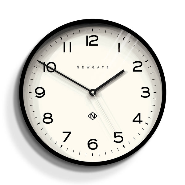 Newgate Echo Number Three wall clock in black