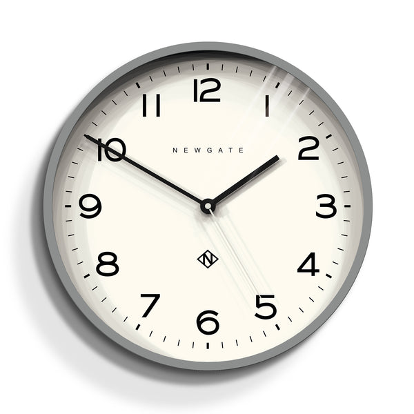 Newgate Echo Number Three wall clock in grey