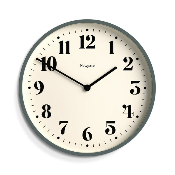 Newgate Number Two wall clock in asparagus green