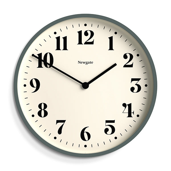 Newgate Number Two wall clock in asparagus green