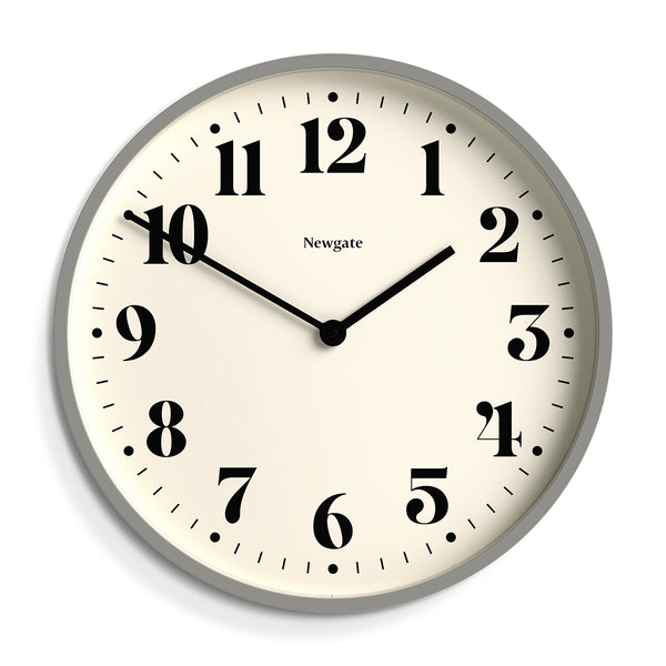 Newgate Number Two wall clock in posh grey