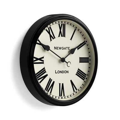 Newgate Spitalfields wall clock in gloss black