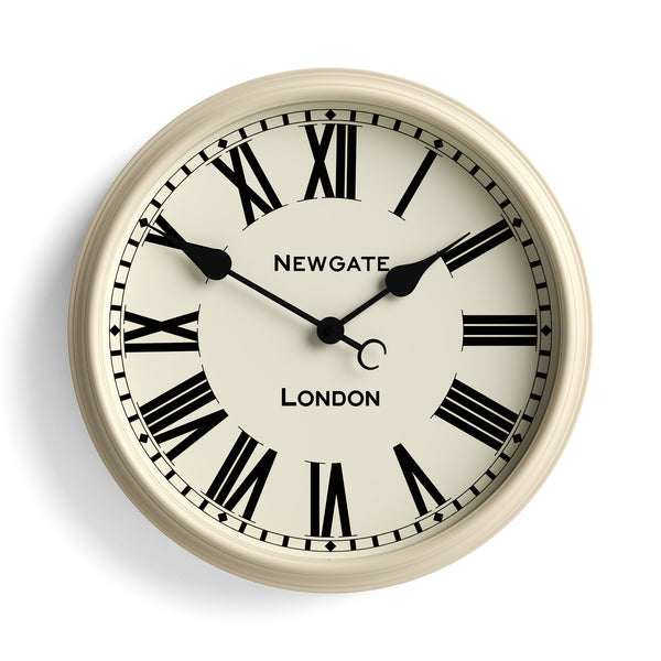 Newgate Spitalfields wall clock in gloss cream