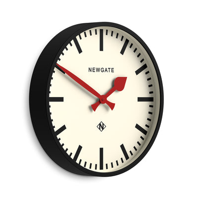 Newgate Universal railway wall clock in black