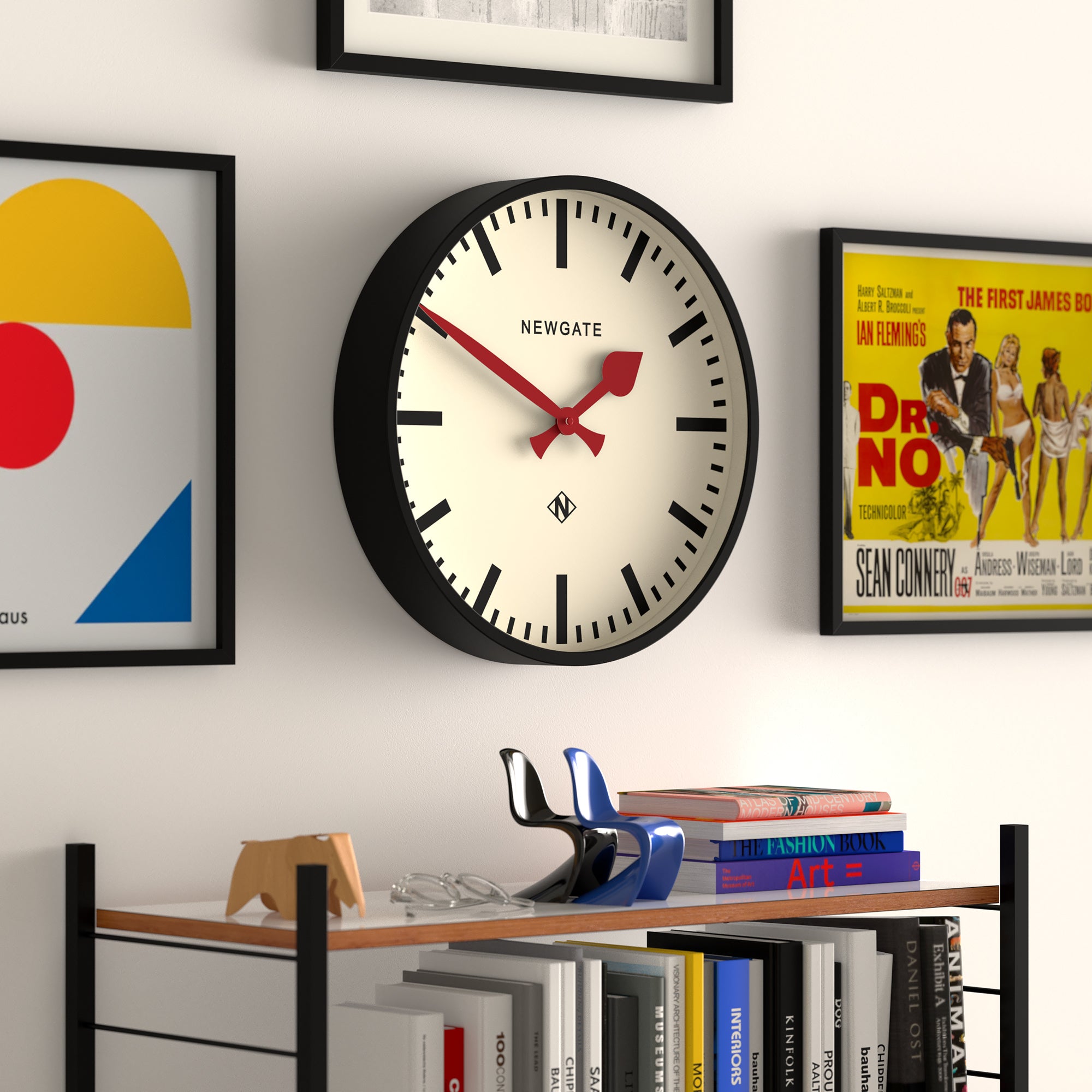 Newgate Universal railway wall clock in black – Newgate World