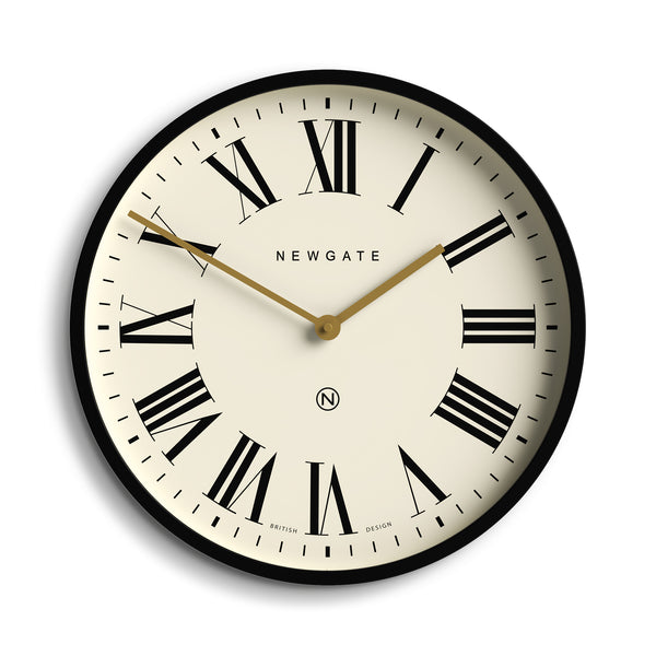 Newgate Universal roman wall clock in black