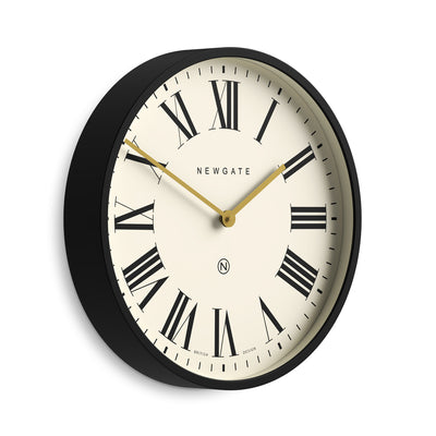 Newgate Universal roman wall clock in black