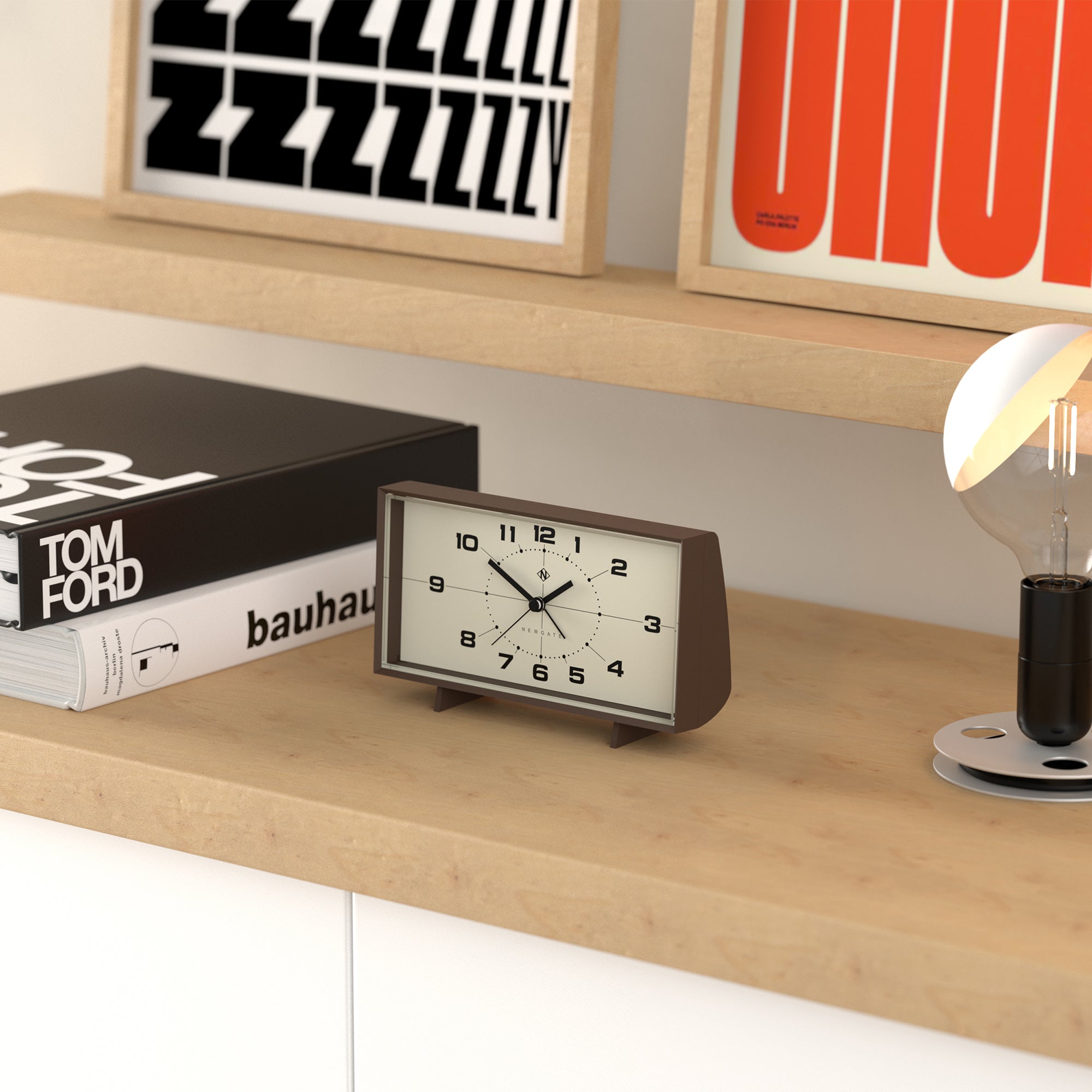 Newgate Wideboy alarm clock in mocha brown – Newgate World