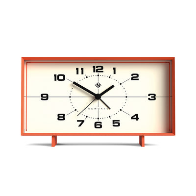 Newgate Wideboy alarm clock in pumpkin orange