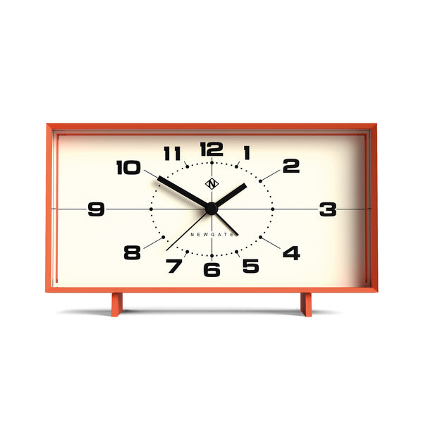 Newgate Wideboy alarm clock in pumpkin orange