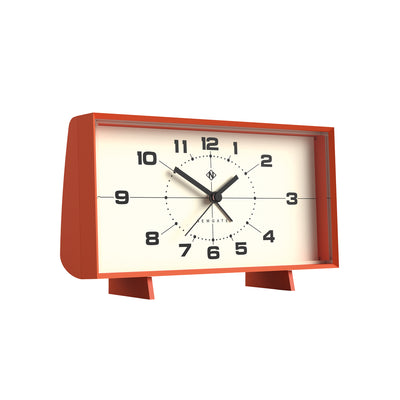 Newgate Wideboy alarm clock in pumpkin orange