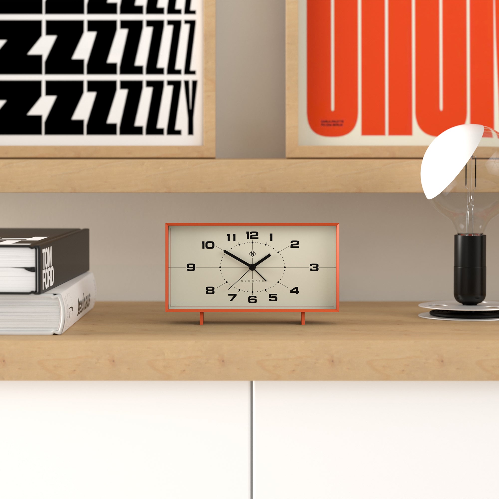 Newgate Wideboy alarm clock in pumpkin orange – Newgate World